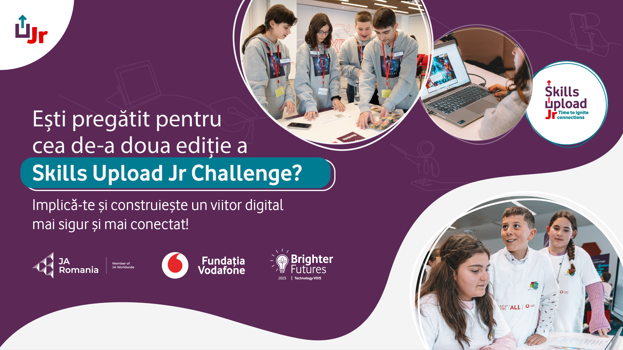 Fundația Vodafone dă startul competiției pentru elevi Skills Upload Jr 2025