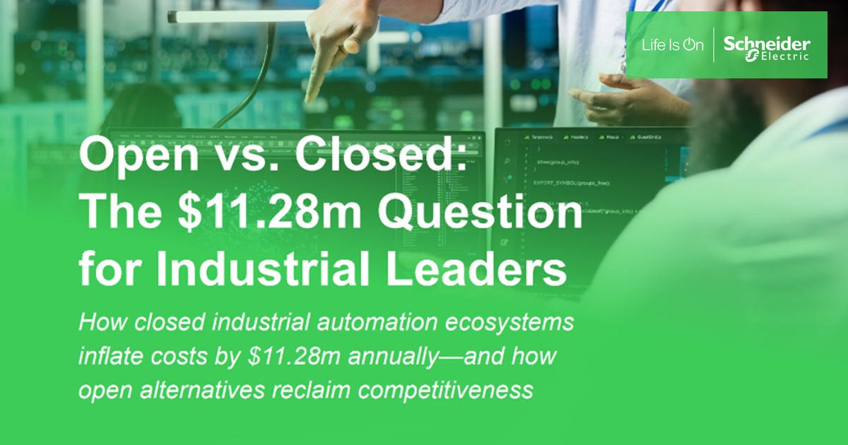 Image - New Study Reveals $11.28M Annual Opportunity for Industrial Companies to Boost Competitiveness by Modernizing Closed Automation Systems