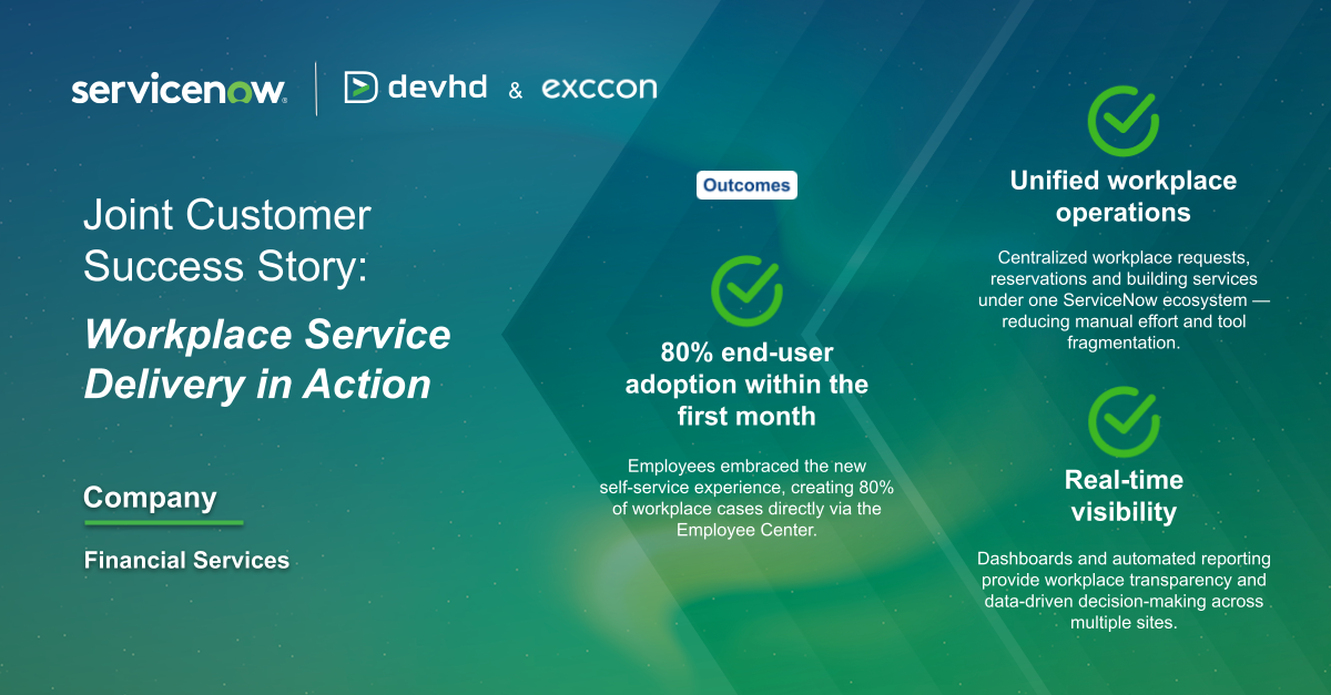 Devhd și exccon AG implementează Workplace Service Delivery pentru un lider european din industria serviciilor financiare