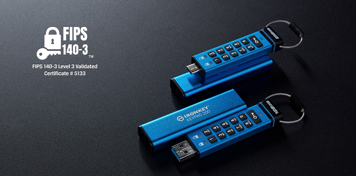 Kingston IronKey Keypad 200 obține certificarea NIST FIPS 140-3 Nivel 3