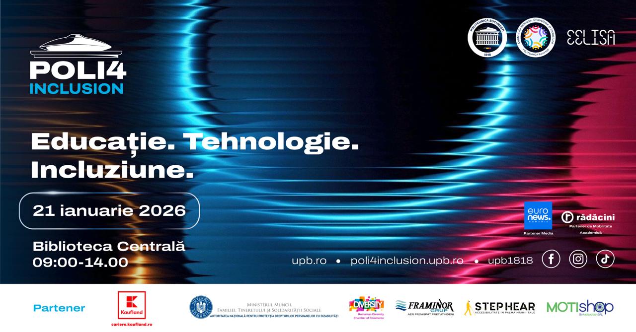 POLI4Inclusion, eveniment național despre incluziune, tehnologie și acces egal