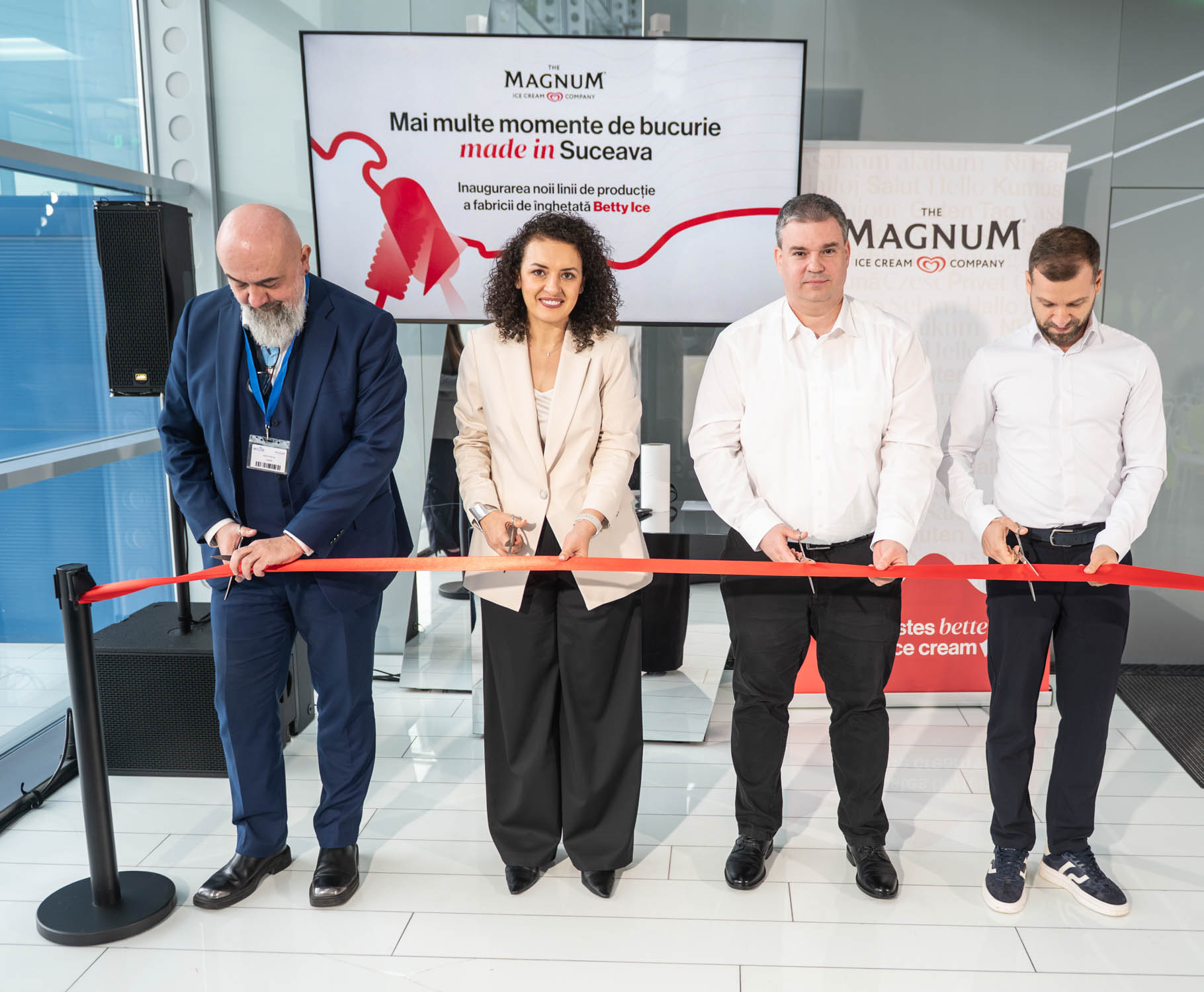 The Magnum Ice Cream Company inaugurează o nouă linie de producție la fabrica Betty Ice din Suceava