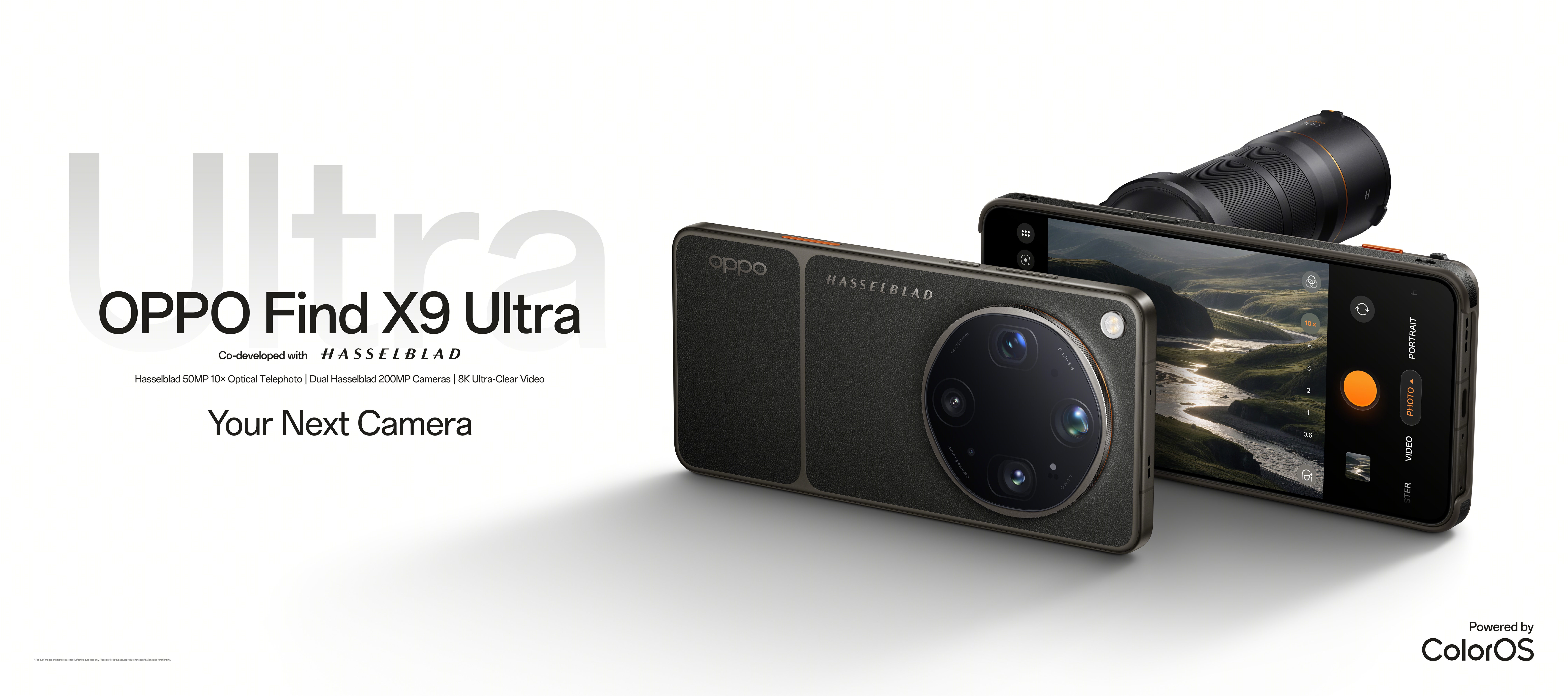 OPPO Find X9 Ultra, flagship-ul foto cu zoom optic 10x si camere Hasselblad 200MP