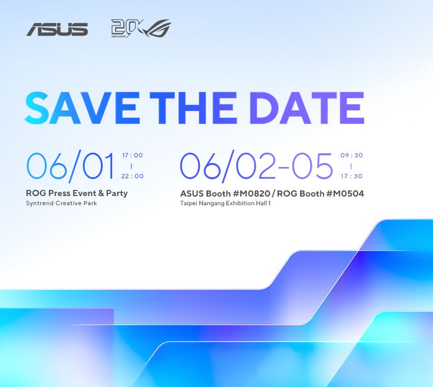 La Computex 2026, ASUS va prezenta soluții AI de generație următoare, iar ROG va aniversa 20 de ani de inovație în gaming