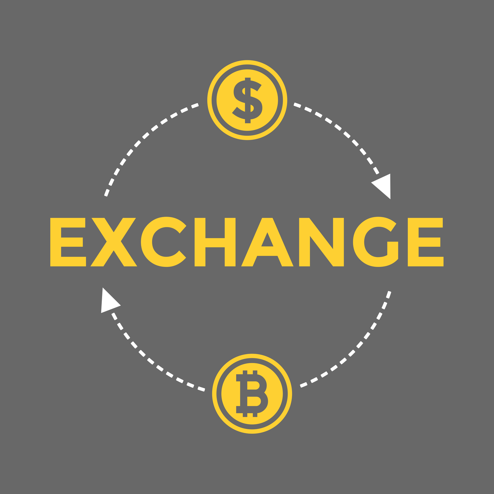 Bitcoin to dollar exchange icon. vector