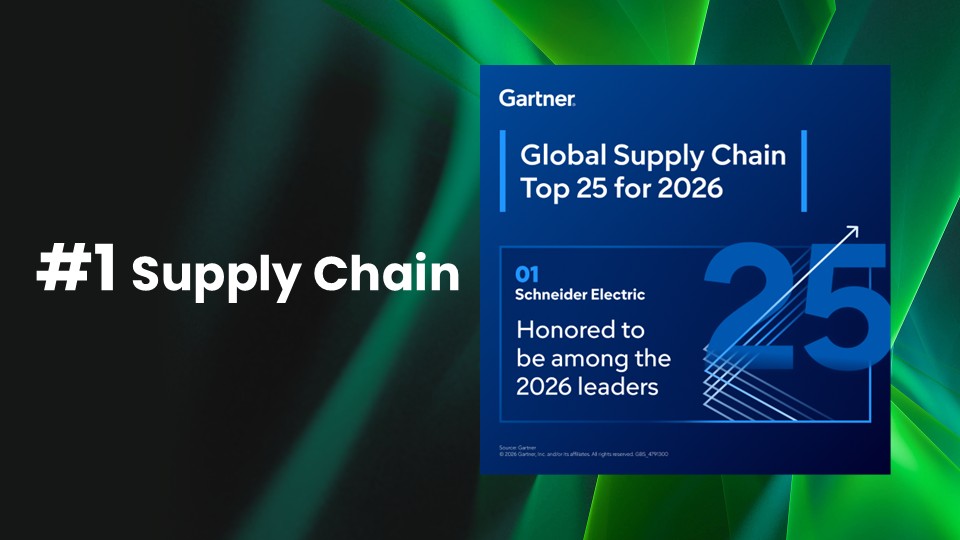 Schneider Electric ocupă primul loc în clasamentul Gartner® Top 25 Supply Chain 2026 pentru al patrulea an consecutiv