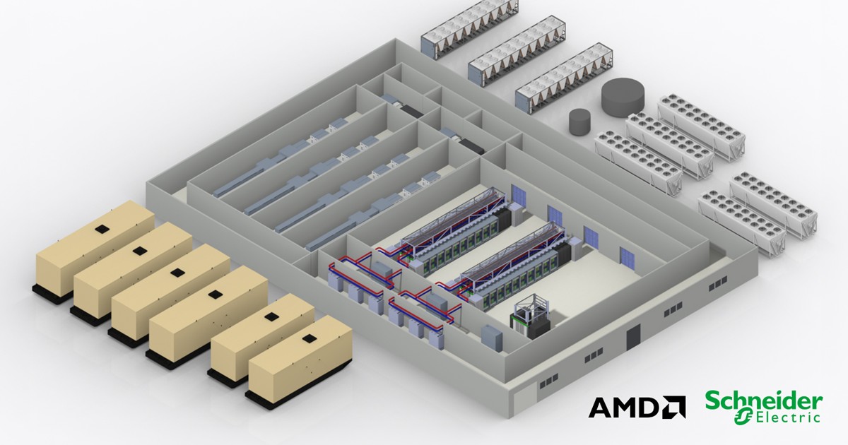 Schneider Electric și AMD lansează primul design de referință pentru platforma Helios și implementarea AI Factory