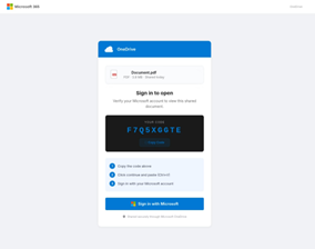 Exemple de pagini de phishing care solicită introducerea codului